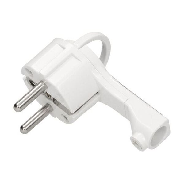 Orno Wtyczka płaska 2P+Z Uni-Schuko z uchwytem biała OR-AE-1379/W