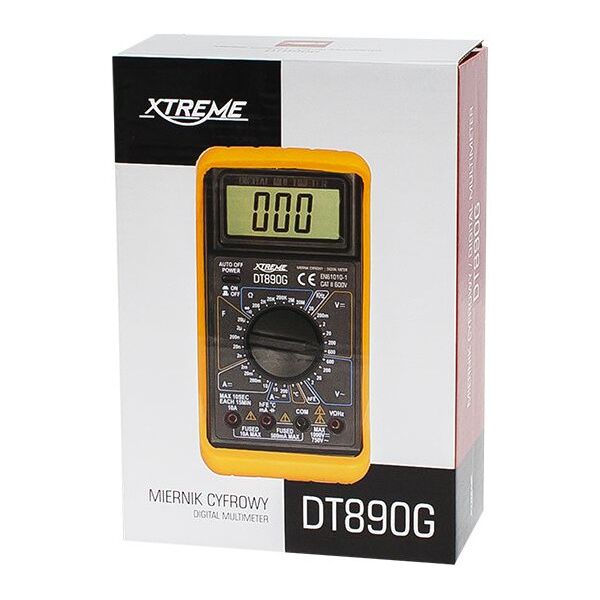Xtreme Miernik tester napięcia cyfrowy XTREME DT890G przewody pomiarowe testowanie diod