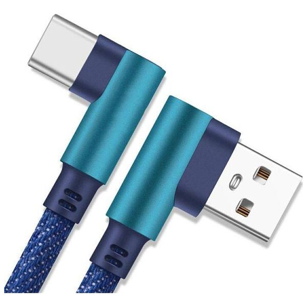 Kabel USB Hertz USB-A - USB-C 1 m Niebieski (KK21U)