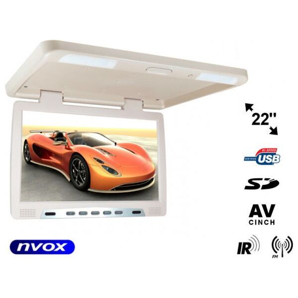 Nvox Monitor podwieszany podsufitowy LCD 22cali cale LED USB SD IR FM... (NVOX RF2289U BE)