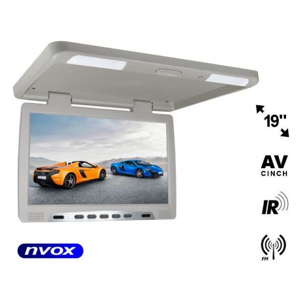 Nvox Monitor podwieszany podsufitowy LCD 19cali cali LED FM IR VGA... (NVOX RF1980 GR)