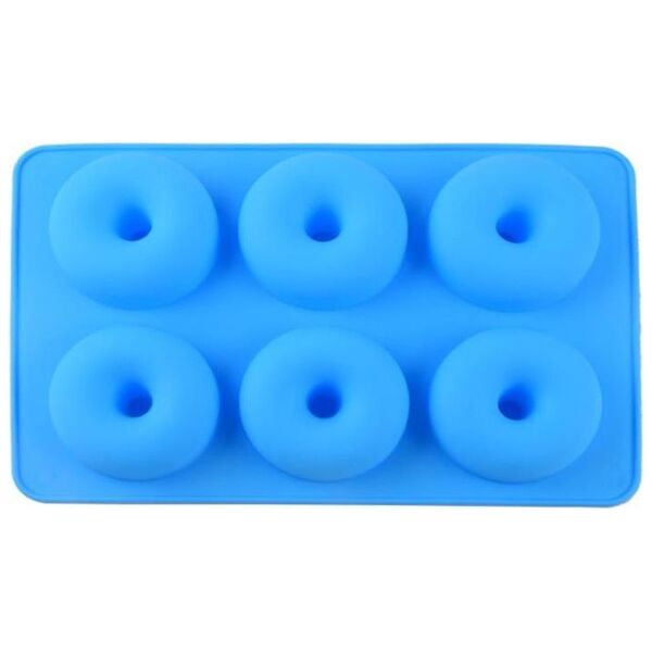 Aptel AG433D FORMA SILIKONOWA DO WYPIEKU PĄCZKÓW DONUTÓW niebieska