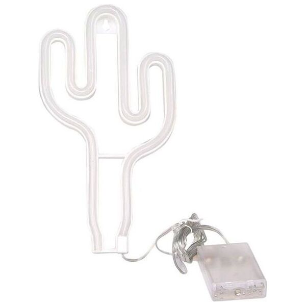 Lampa stołowa Aptel ZD79 LAMPA NEONOWA LED ŚCIENNA USB KAKTUS ZIELONA