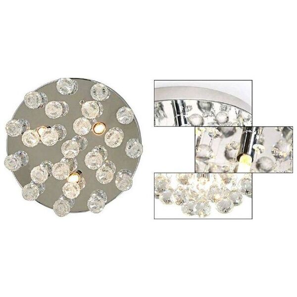 Lampa wisząca Aptel ZD78A LAMPA SUFITOWA WISZĄCA KRYSZTAŁY 3 PUNKTY