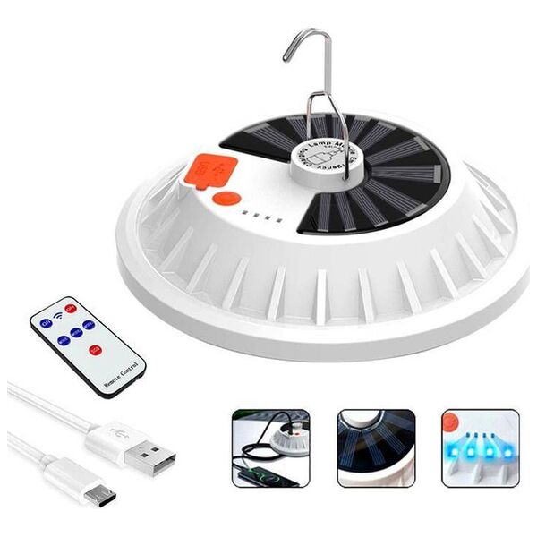 Aptel ZD13A LAMPA CAMPINGOWA WYJAZDOWA SOLAR LED IP65 30W biała