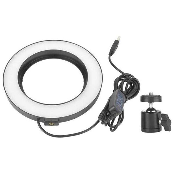 Lampa pierścieniowa Aptel  LED USB + Tripod barwa światła biała ZD67B