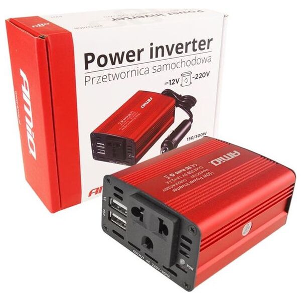 Przetwornica AMiO Przetwornica napięcia 12V/230V 150W/300W 2xUSB AMiO PI01