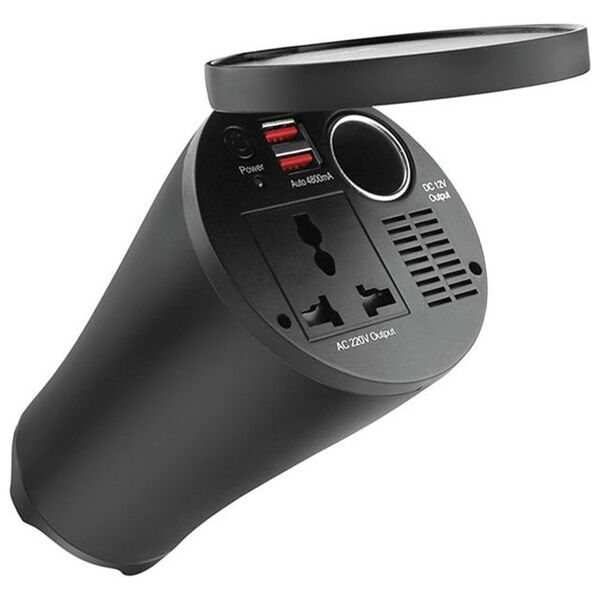 AMiO Przetwornica napięcia w kształcie kubka 12V/230V 150W/300W 2xUSB PI02