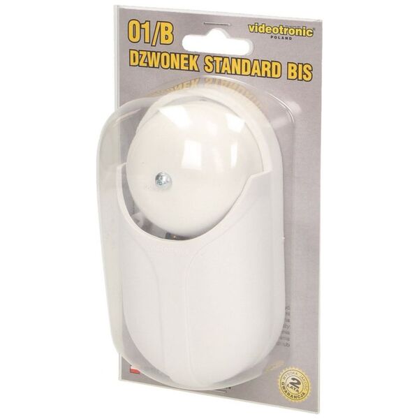 Orno Dzwonek elektromechaniczny jednotonowy STANDARD BIS (czaszowy) 8V, biały