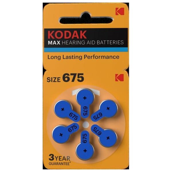 Kodak Bateria Max 675 650mAh 6 szt.