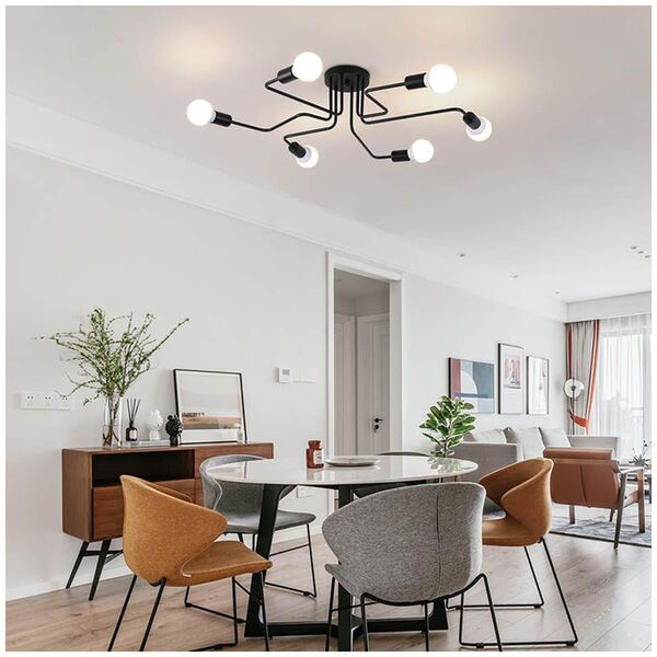 Lampa wisząca Aptel ŻYRANDOL LAMPA WISZĄCA 6 pkt ŚWIATŁA E27 60W biały ZD74K