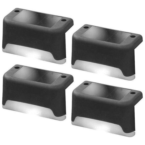 Aptel ZESTAW LAMP SOLARNYCH Schodowych 4 Lampy LED IP65 czarne ZD53C