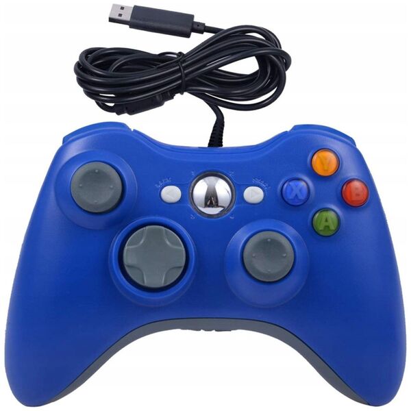 Pad Aptel Dual Shock do Xbox 360 niebieski (KX13B)