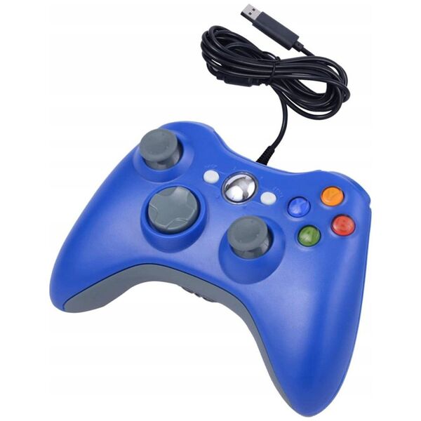 Pad Aptel Dual Shock do Xbox 360 niebieski (KX13B)