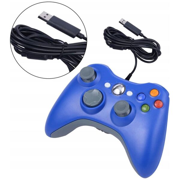 Pad Aptel Dual Shock do Xbox 360 niebieski (KX13B)