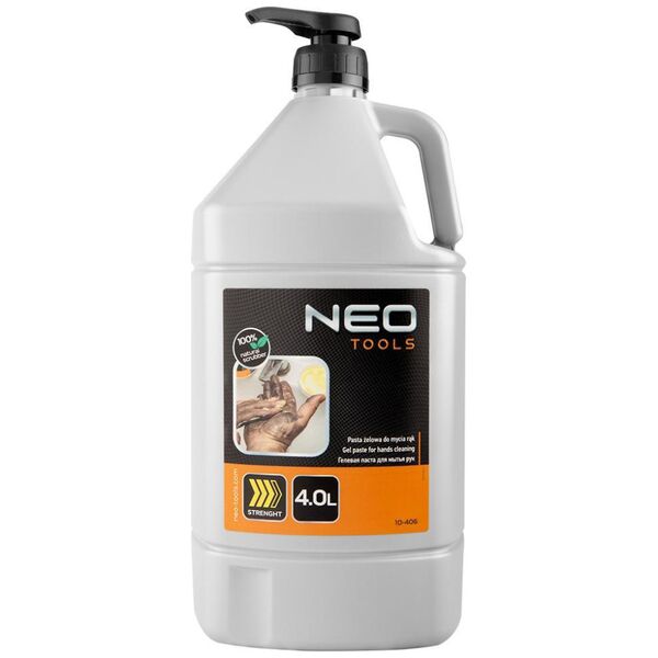 Neo Pasta do mycia rąk (Żelowa, żółta, pasta do mycia rąk, do usuwania trudnych i bardzo trudnych zabrudzeń - butelka 4 litry)