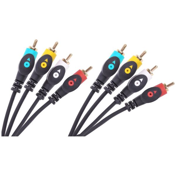 Kabel Cabletech RCA (Cinch) x4 - RCA (Cinch) x4 3m czarny (KPO3906-3)