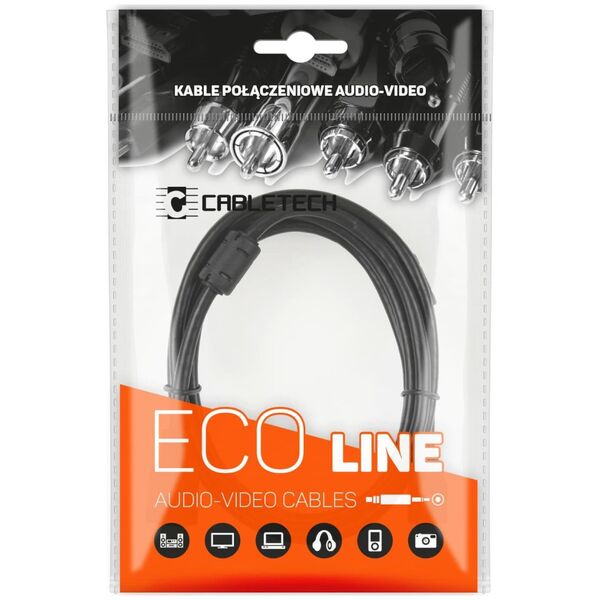 Kabel Cabletech RCA (Cinch) x2 - RCA (Cinch) x2 1.8m czarny (KPO4001-1.8)