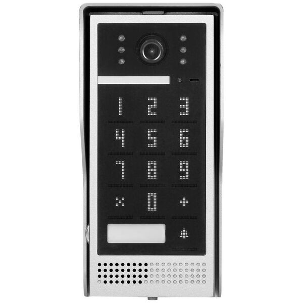 Orno Zestaw wideodomofonowy, bezsłuchawkowy, kolor, LCD 7", interkom, z szyfratorem, natynkowy, czarny, SCUTI