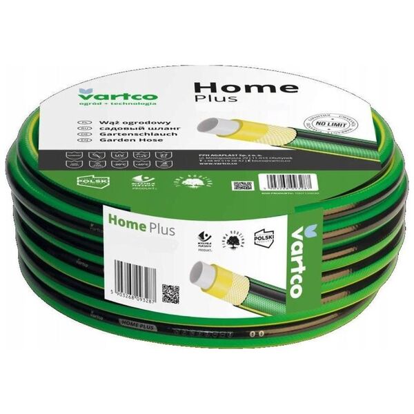 Vartco Wąż Ogrodowy 1/2" 50mb 4-Warstwowy HOME PLUS Vartco