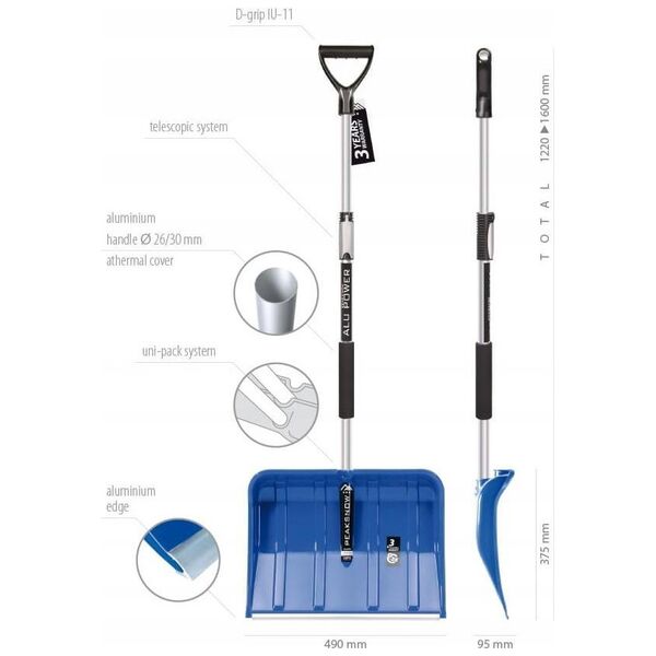 Prosperplast Łopata ALPE 50 TELESCOPIC