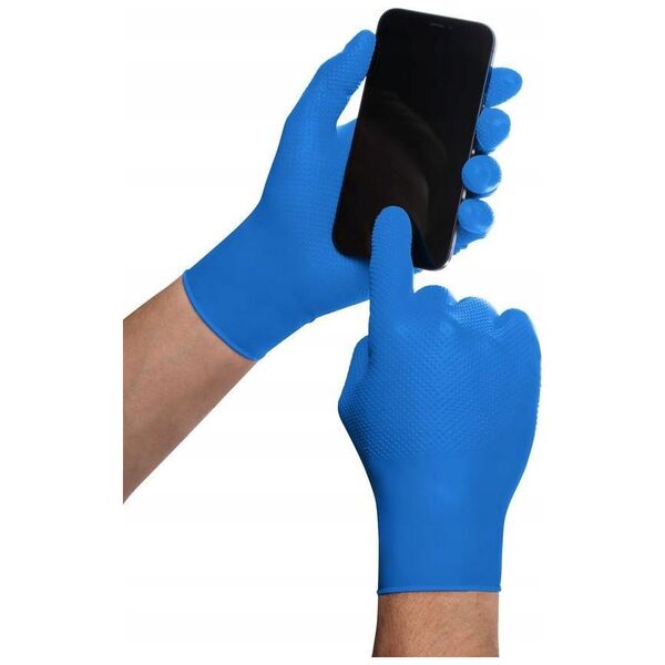 Mercator Medical Rękawice nitrylowe Mercator gogrip blue L 50szt