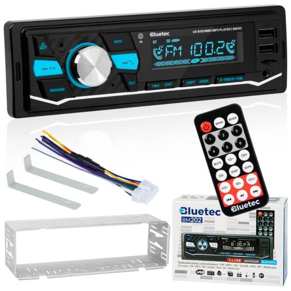 Radioodtwarzacz Radio Samochodowe Bluetec Multicolor Bluetooth Usb