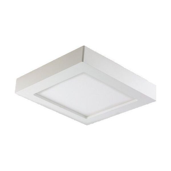 Lampa sufitowa Orno LETI LED 12W, oprawa downlight, natynkowa, kwadratowa, 780lm, 3000K, biała,  wbudowany zasilacz LED