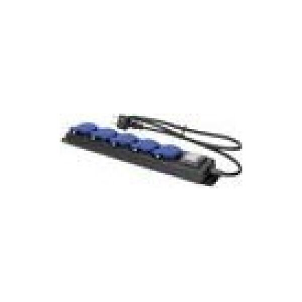 Orno Przedłużacz warsztatowy bryzgoszczelny z wyłącznikiem, 5 gniazd 2P+Z (schuko), IP44, przewód gumowy, H05RR-F 3x1,5mm?, długość 5m