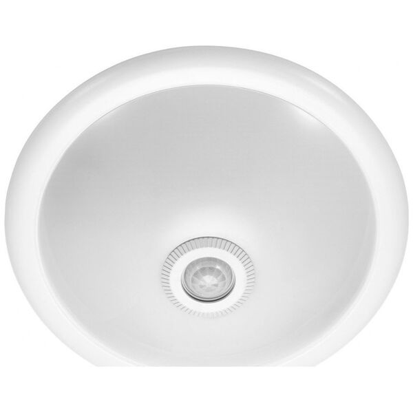 Lampa sufitowa Orno ROVO PC, plafon oświetleniowy z czujnikiem ruchu 360st, 2x40W, E27, IP20, polikarbon mleczny