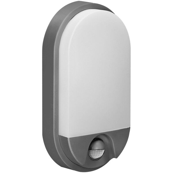 Kinkiet Orno NEFRYT LED 10W, oprawa ogrodowa z czujnikiem ruchu, 800lm, IP54, 4000K, szara
