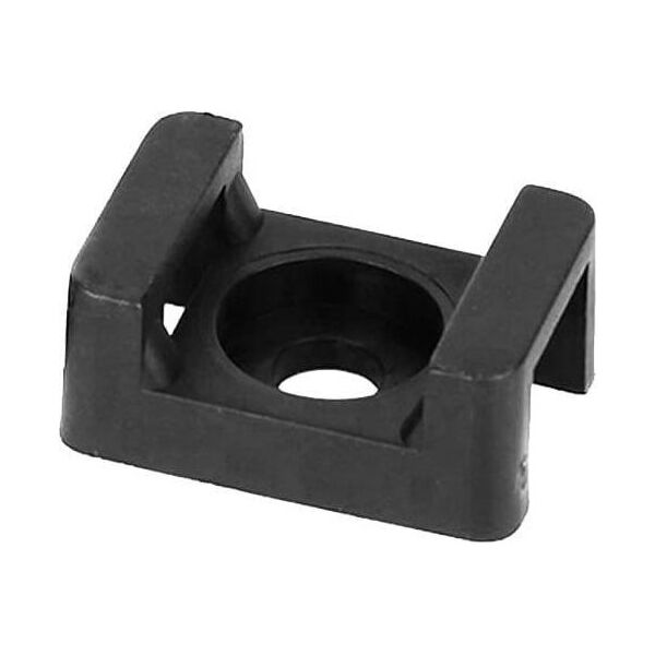 Orno Uchwyt opaski kablowej, siodełkowy, przykręcany, 22x16 mm, otwór montażowy 6,8mm, czarny, 20 sztuk