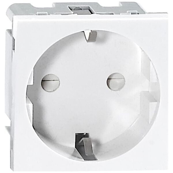 Orno NOEN GS, gniazdo modułowe 45x45mm 1x2P+Z, typ F schuko, 16A 250V, białe