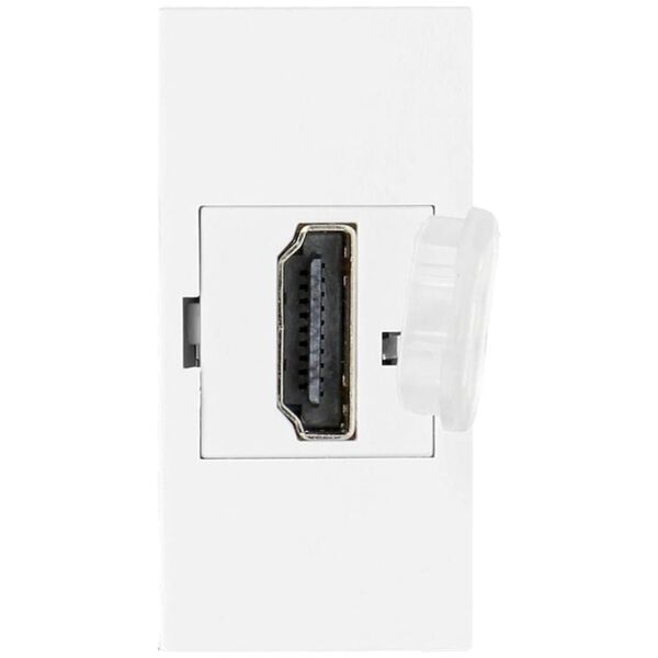 Orno NOEN HDMI, gniazdo modułowe 22,5x45mm HDMI z zaślepką zabezpieczającą, białe