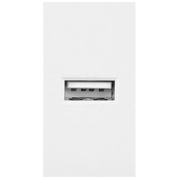 Orno NOEN USB, port modułowy 22,5x45mm z ładowarką USB, 2,1A 5V DC, biały