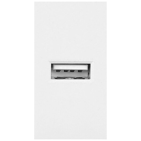 Orno NOEN USB, port modułowy 22,5x45mm z ładowarką USB, 2,1A 5V DC, biały