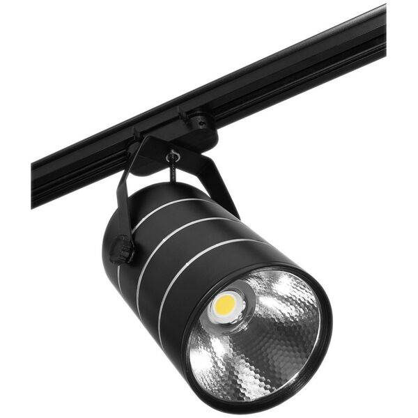Nvox Lampa sklepowa led reflektor szynowy jednofazowy czarny 30w 2550 lm światło ciepłe 3000k