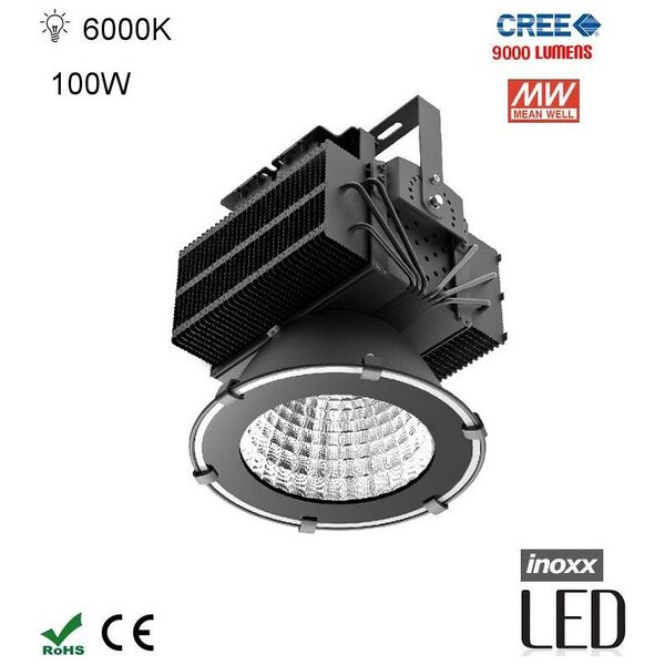 Nvox Lampa przemysłowa led zimna high bay 100w 6000-6500k 9000lm