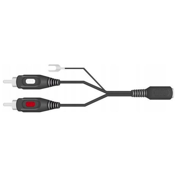 SpeaKa Professional SP-7869832 Phono / DIN-tilslutning Audio Y-adapter [1x DIN-bøsning 5-pol. - 2x Cinch-stik] Sort