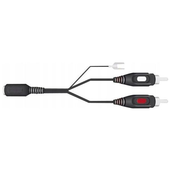 SpeaKa Professional SP-7869832 Phono / DIN-tilslutning Audio Y-adapter [1x DIN-bøsning 5-pol. - 2x Cinch-stik] Sort