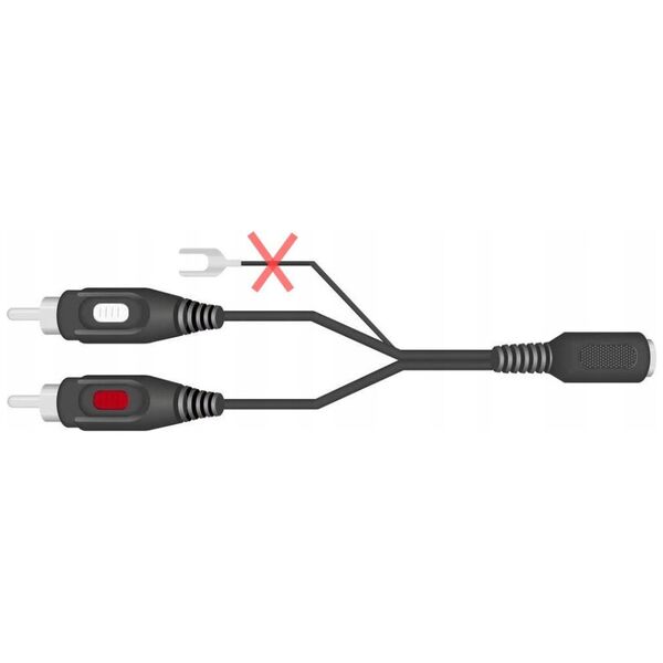 SpeaKa Professional SP-7869832 Phono / DIN-tilslutning Audio Y-adapter [1x DIN-bøsning 5-pol. - 2x Cinch-stik] Sort