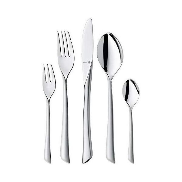 WMF Zestaw sztućców WMF Virginia, osoby 12, sztuki 66, sztuki 60 ze sztućcami do serwowania, ostrze noża włożone, stal nierdzewna Cromargan Protect, częściowo matowa, odporna na zarysowania, można myć w zmywarce