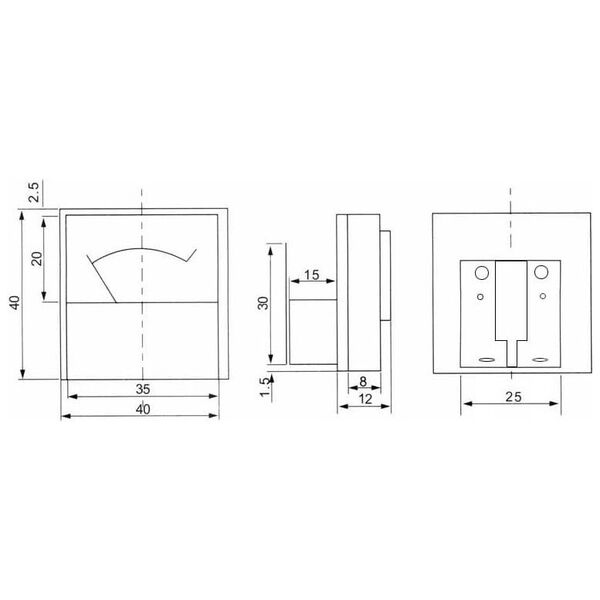 Blow 51-520#              Miernik analog.amper.kw.mini20a+bocznik