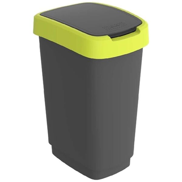Kosz na śmieci Rotho Kosz na śmieci swing Rotho Twist 50L czarno-limonkowy