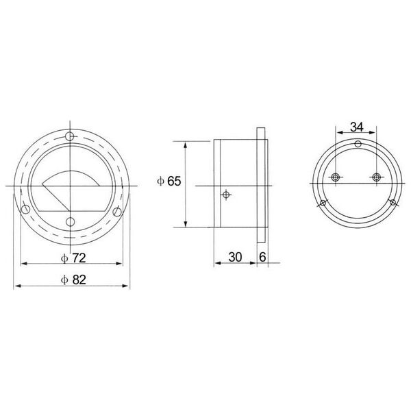 Blow 51-075#              Miernik analog.amper.okr. 7.5a+bocz