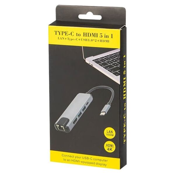 Karta sieciowa Blow 86-060# Karta sieciowa usb-c rj45+hdmi k-03