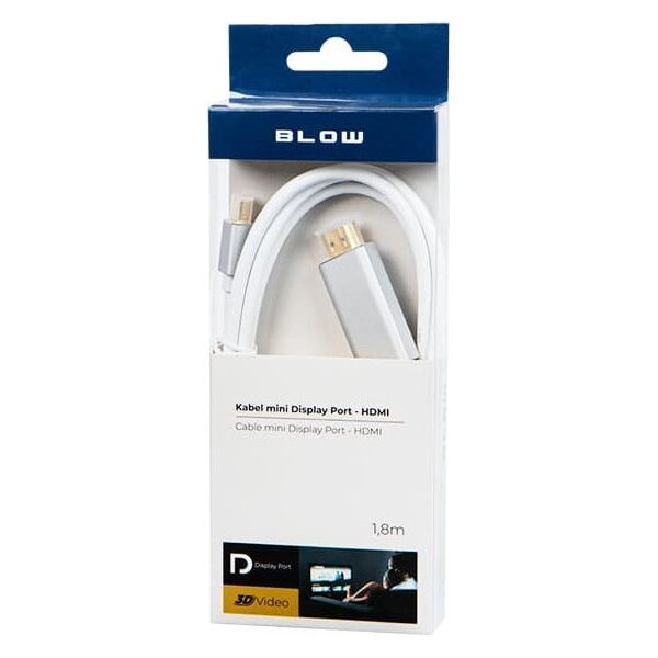 Kabel Blow 92-020# Przył.mini display port-hdmi 1,8m