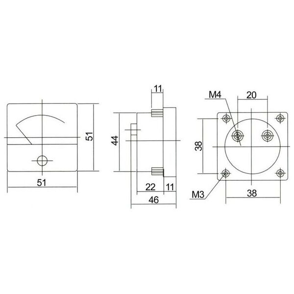 Blow 4640# Miernik analog.amper.kw.30a+bocznik