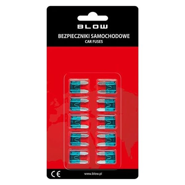 Blow 10 szt. Bezpiecznik samoch.MINI 15A         (1PH)