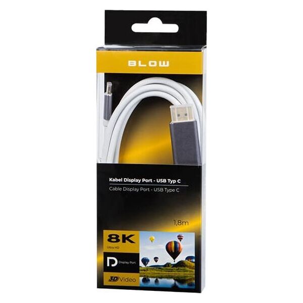 Kabel Blow 92-026# Przył.display port - usb-c 1,8m